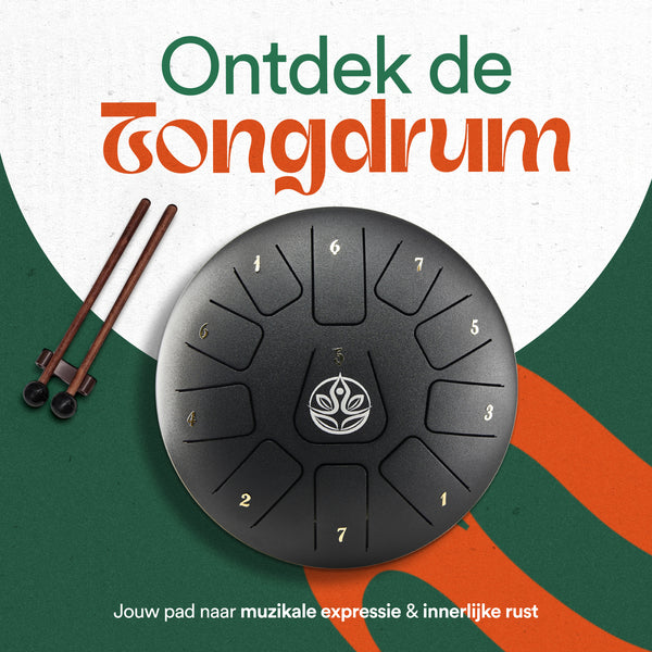 Tongue drum - Onyx Zwart - 20 cm