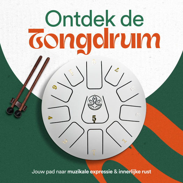 Tongue drum - Gewoon Wit - 20 cm