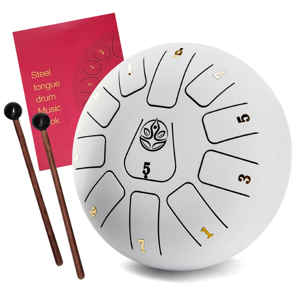 Tongue drum - Gewoon Wit - 20 cm