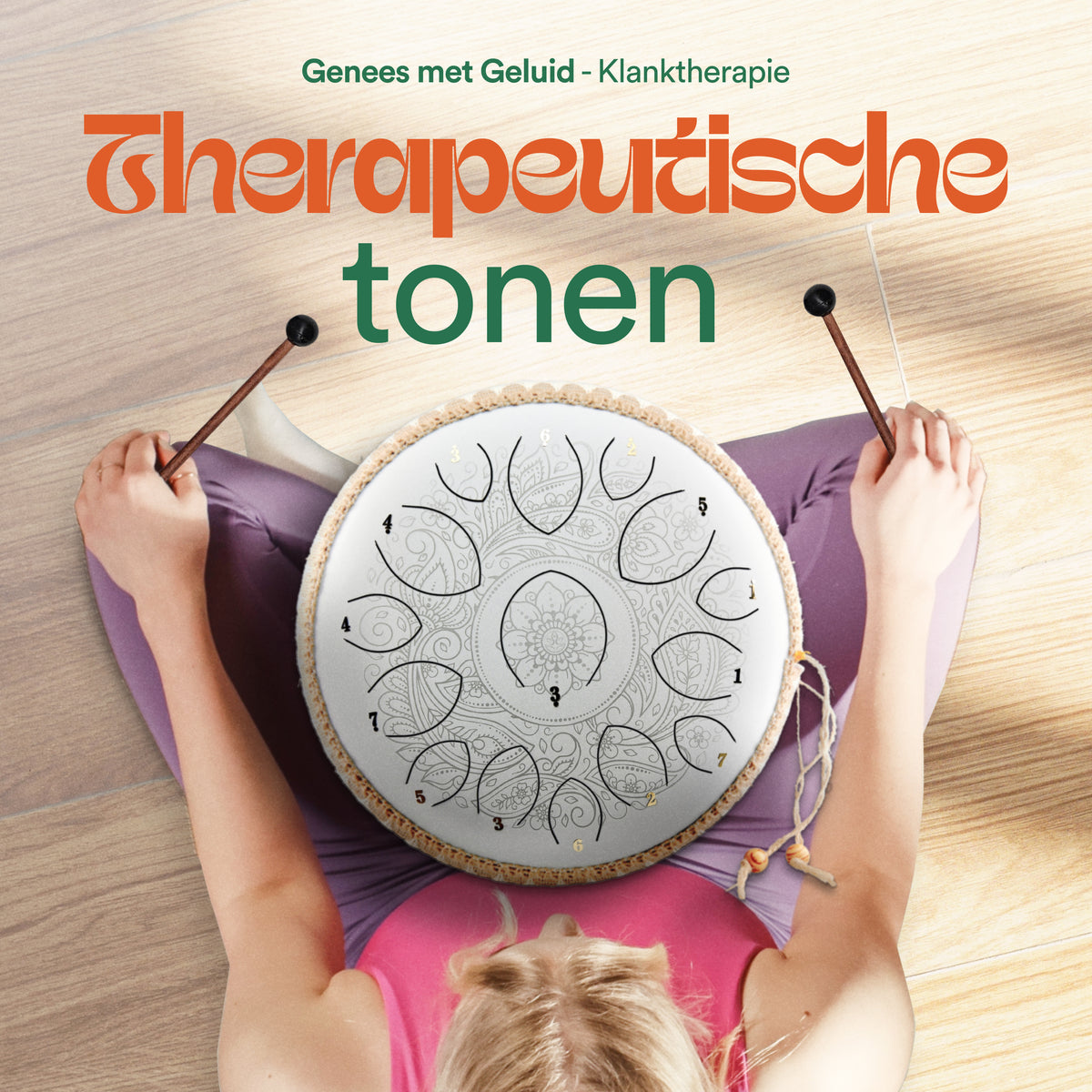 Tongue drum - Bloesem Wit - 36 cm