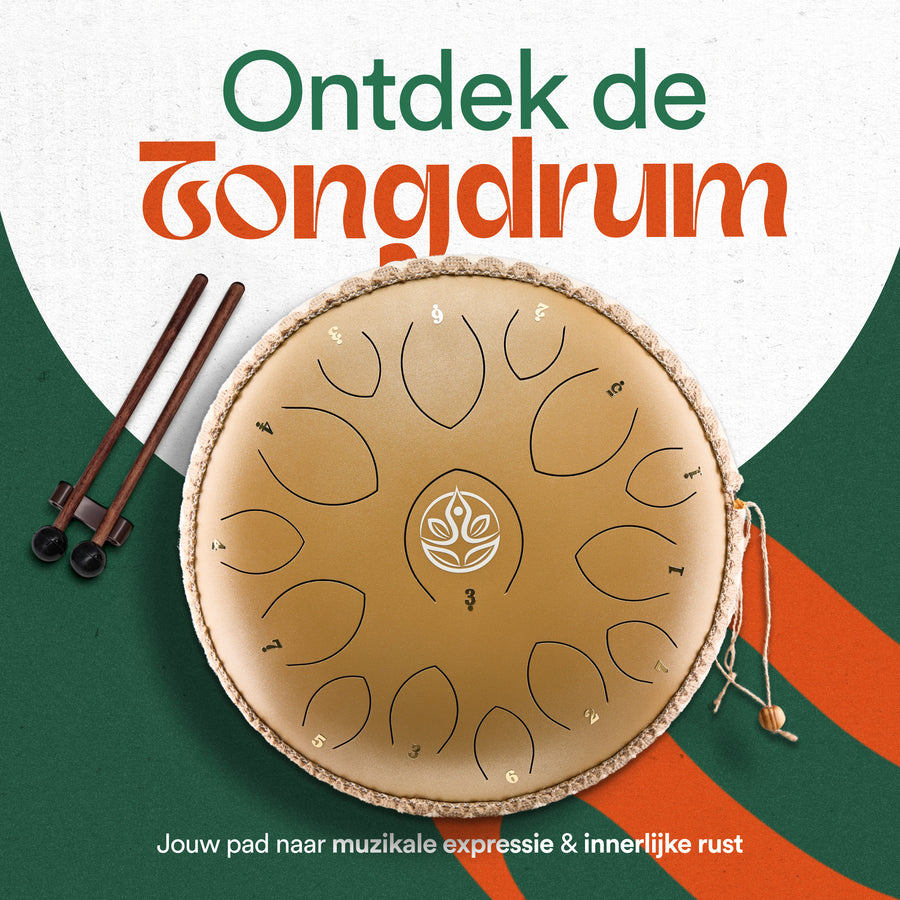 Tongue drum - Zonnegloed Goud - 36 cm