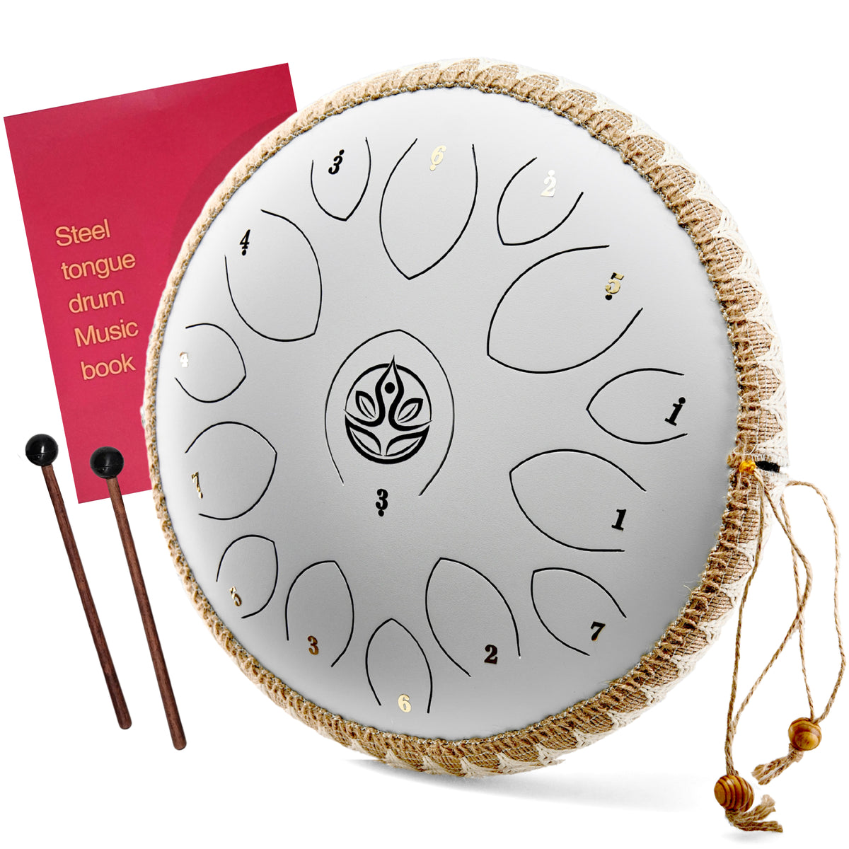 Tongue drum - Wit Wit - 36 cm